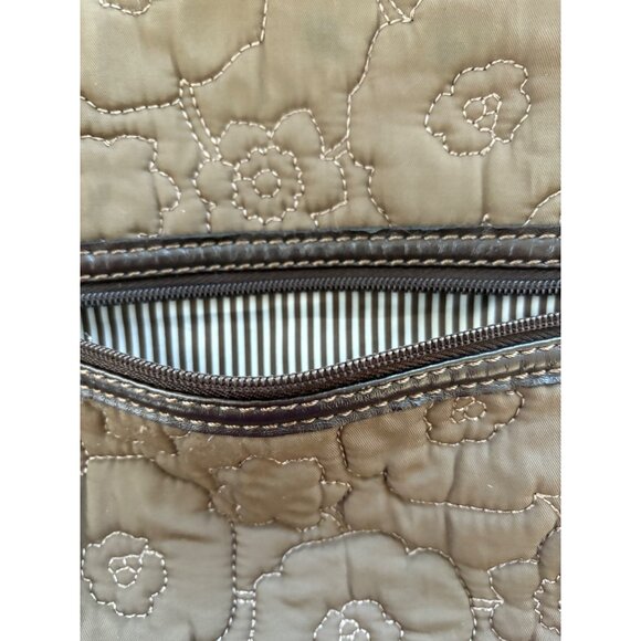 Thirty-One‎ Brown Quilted Crossbody Bag W Adjustable Strap & Front Zipper Pocket - Picture 10 of 16